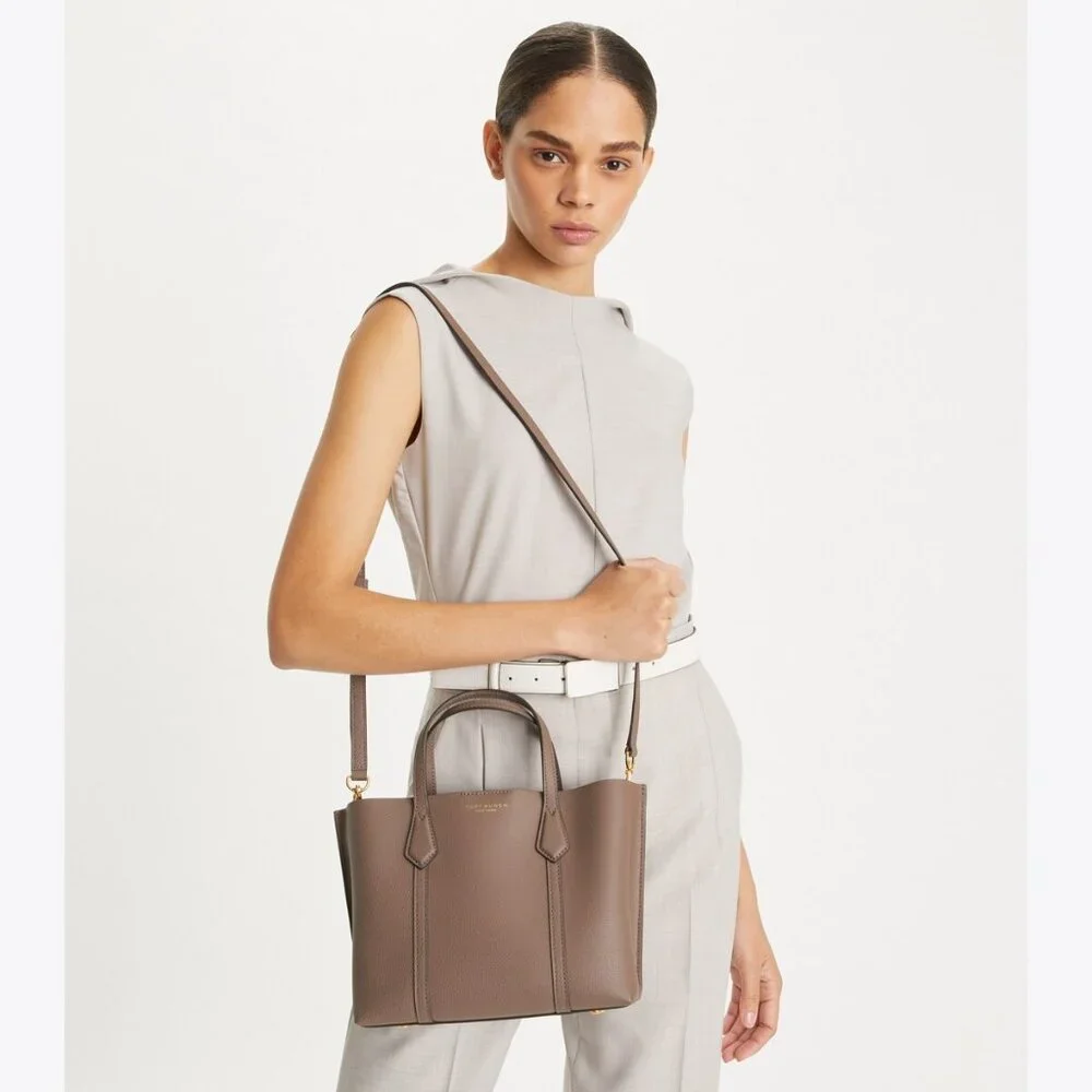 Tory Burch Small Perry Triple Compartment Tote - Brick